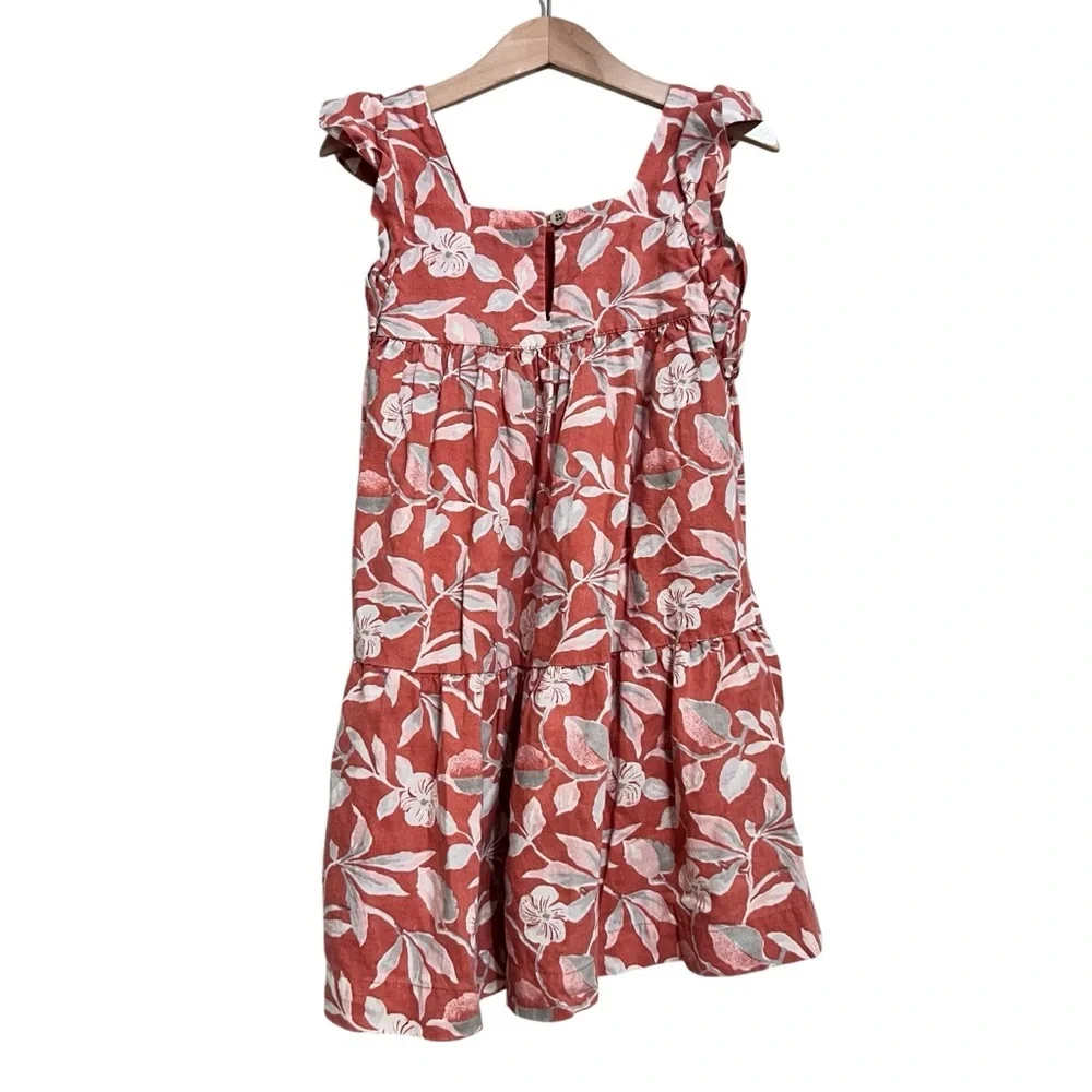 Faherty Girls Tiered Floral Flowy Beach Vacation Casual size 5